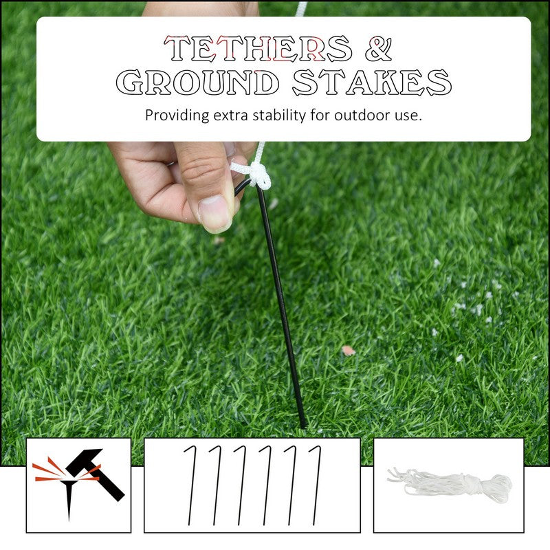 Homcom 2.4m LED Polyester Outdoor Christmas Inflatable Penguin